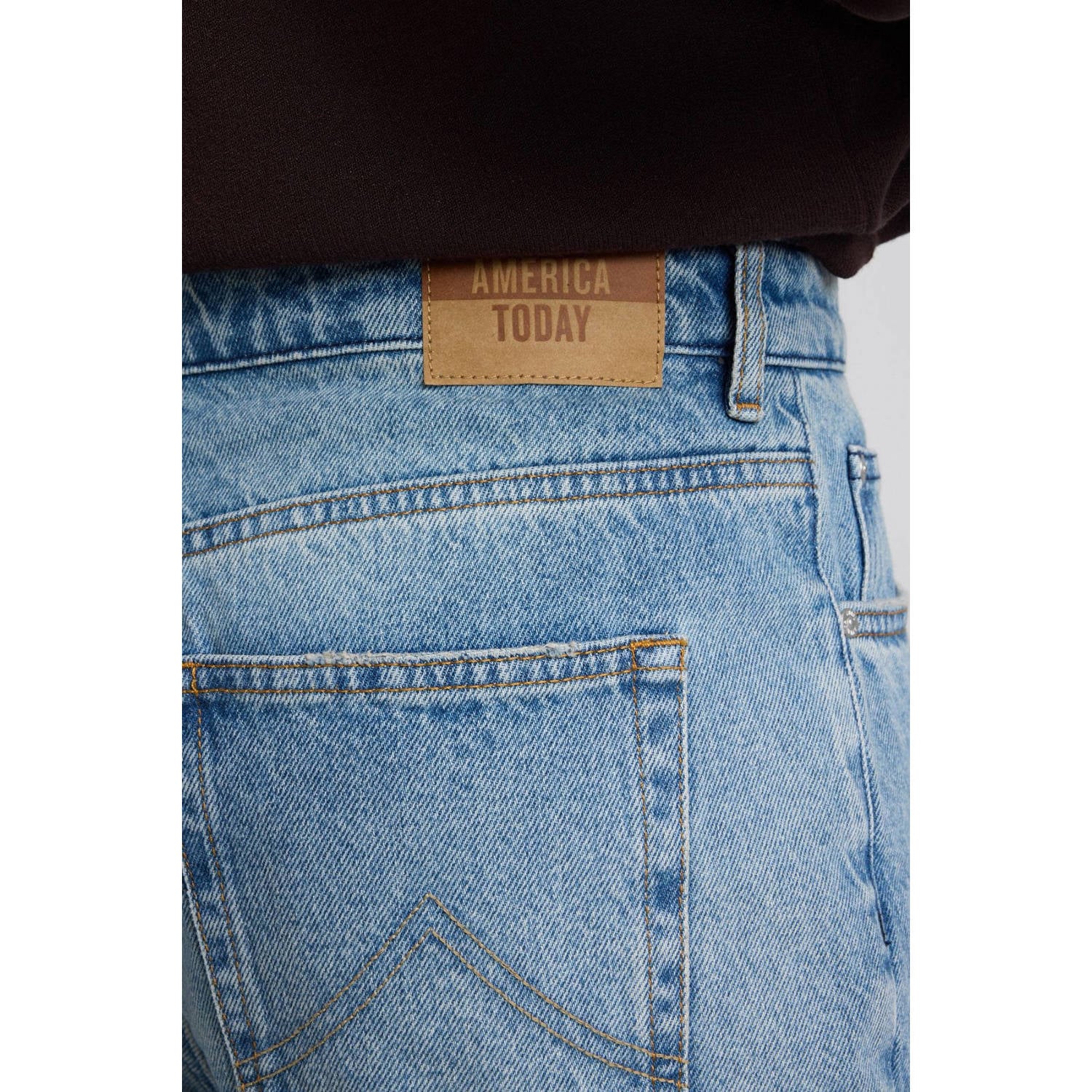 America Today Diego relaxed fit straight leg jeans blauw