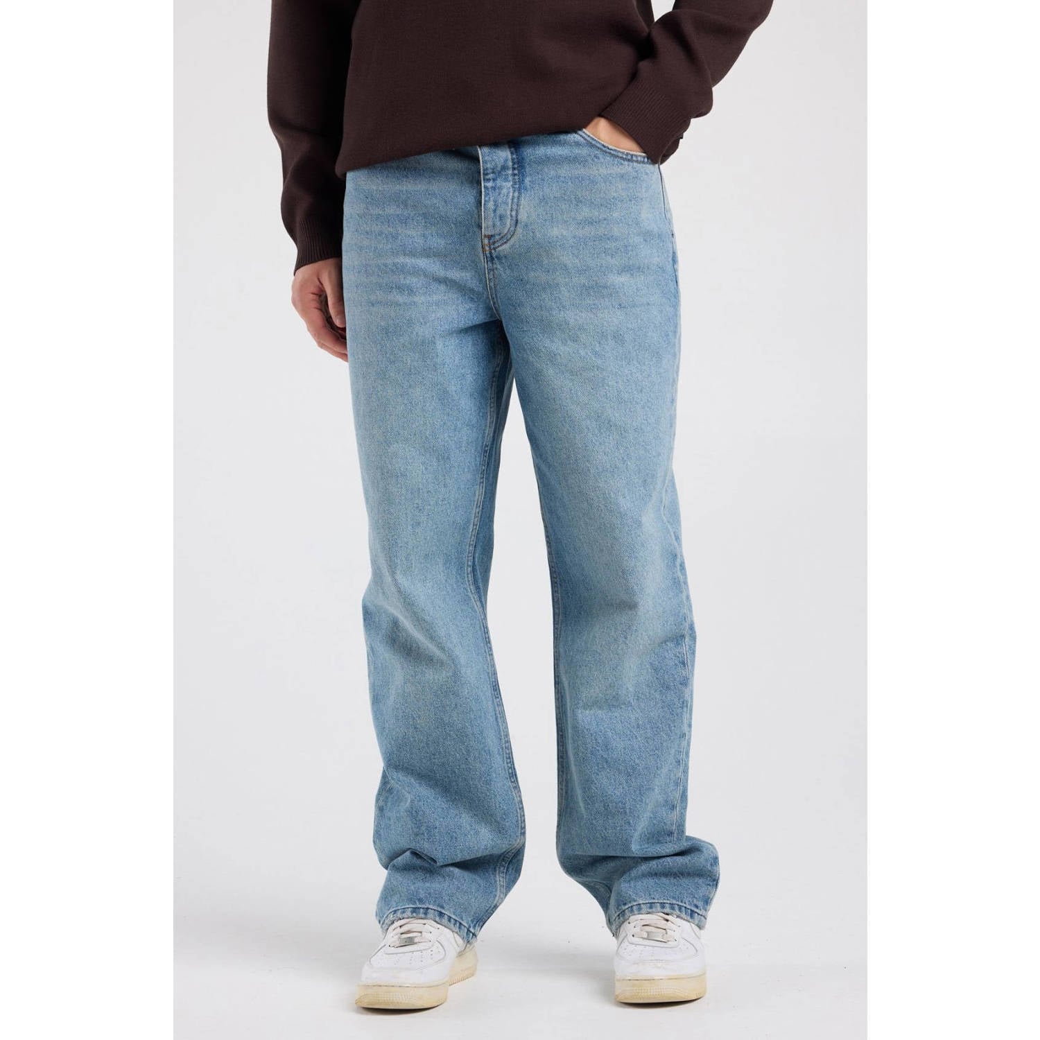 America Today Diego relaxed fit straight leg jeans blauw