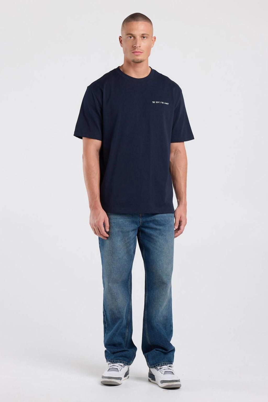 America Today Diego relaxed fit straight leg jeans - donkerblauw