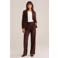 WE Fashion jersey loose fit pantalon met plooien - bruin
