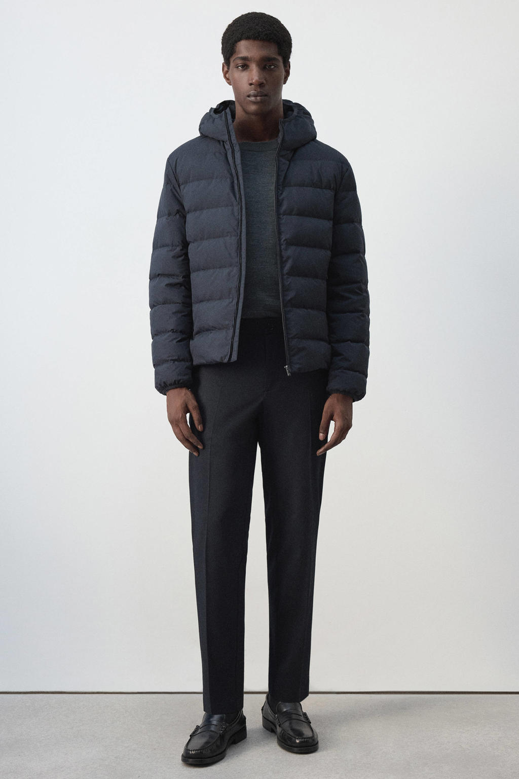 Mango Man winterjas - donkerblauw