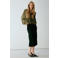Mango blouse met ruches - groen