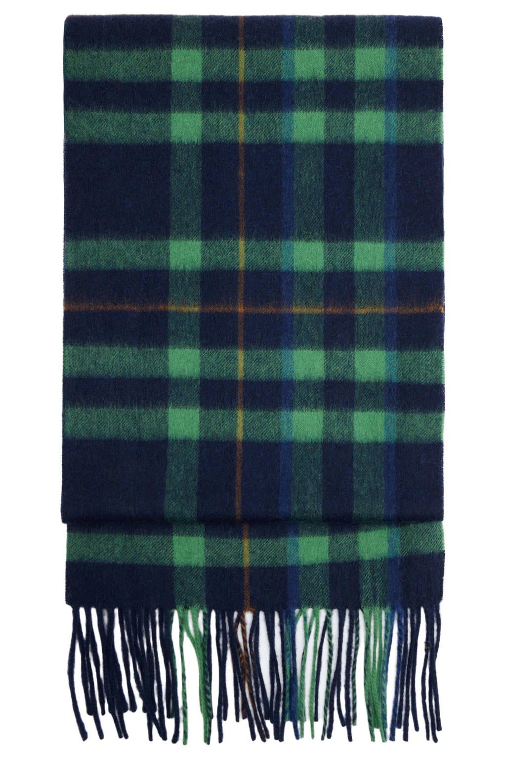 Mango geruite sjaal donkerblauw