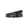 Mango leren riem donkerbruin