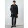 Mango Man trenchcoat met ceintuur en split - zwart