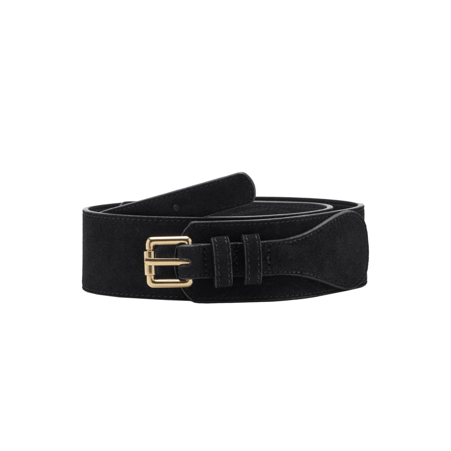 Mango suede riem zwart