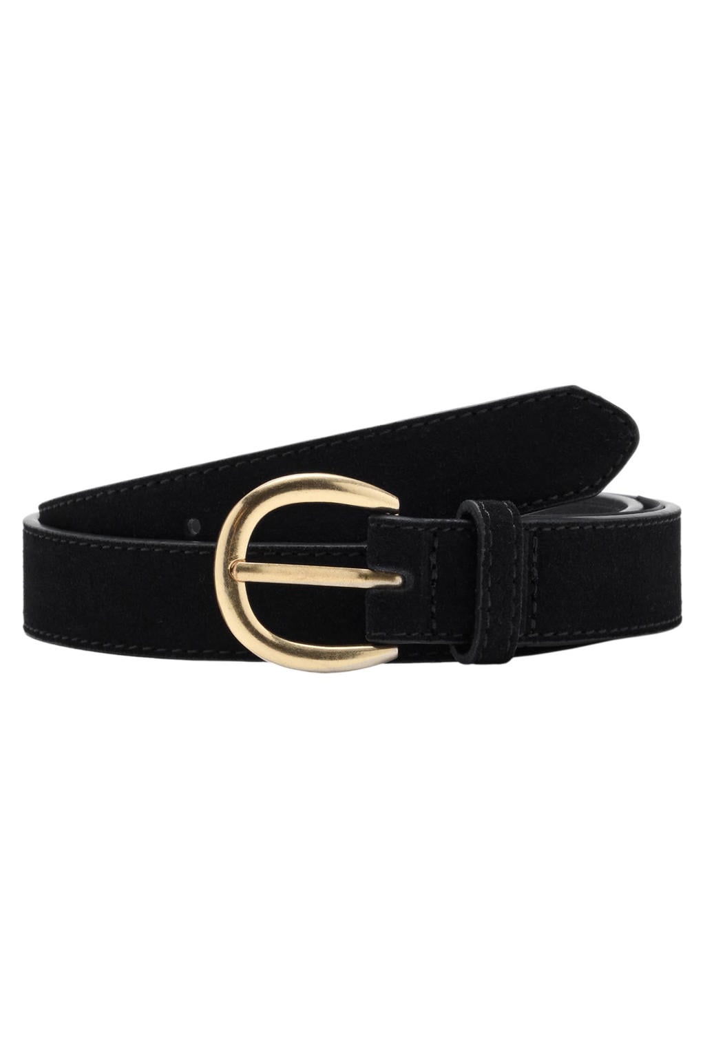 Mango suede riem zwart