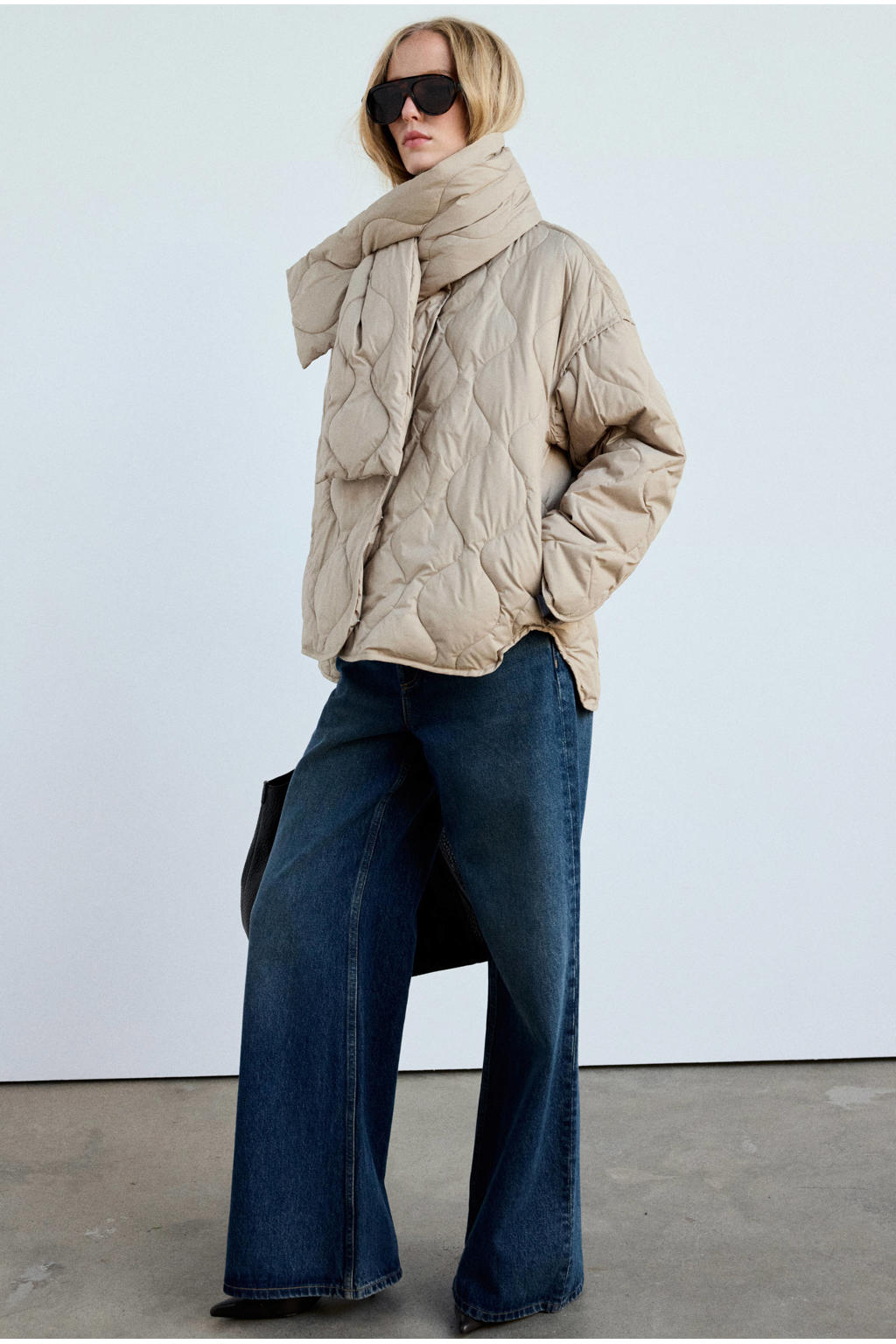 Mango gewatteerde winterjas - beige