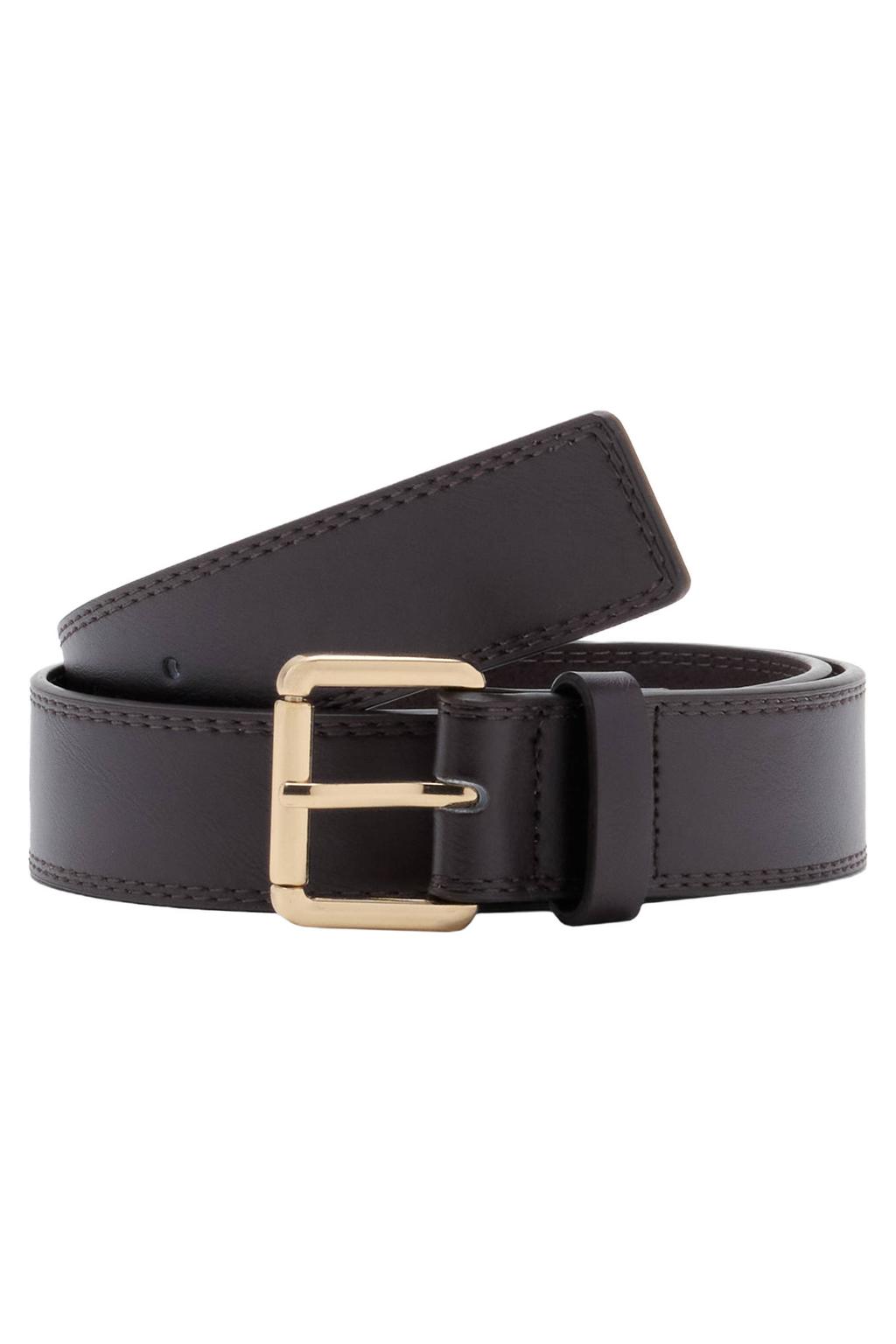 Mango riem donkerbruin