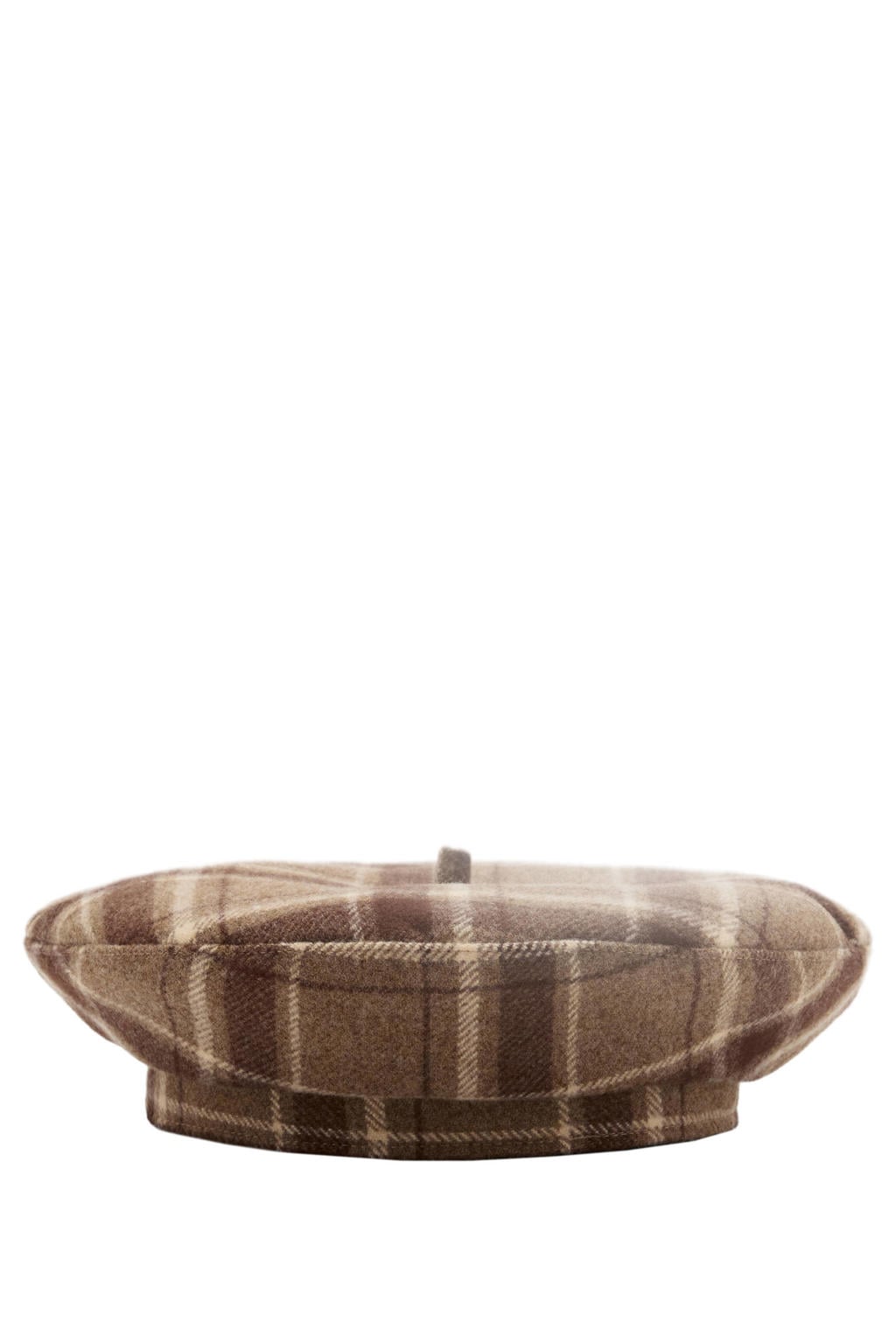 Mango geruite baret bruin