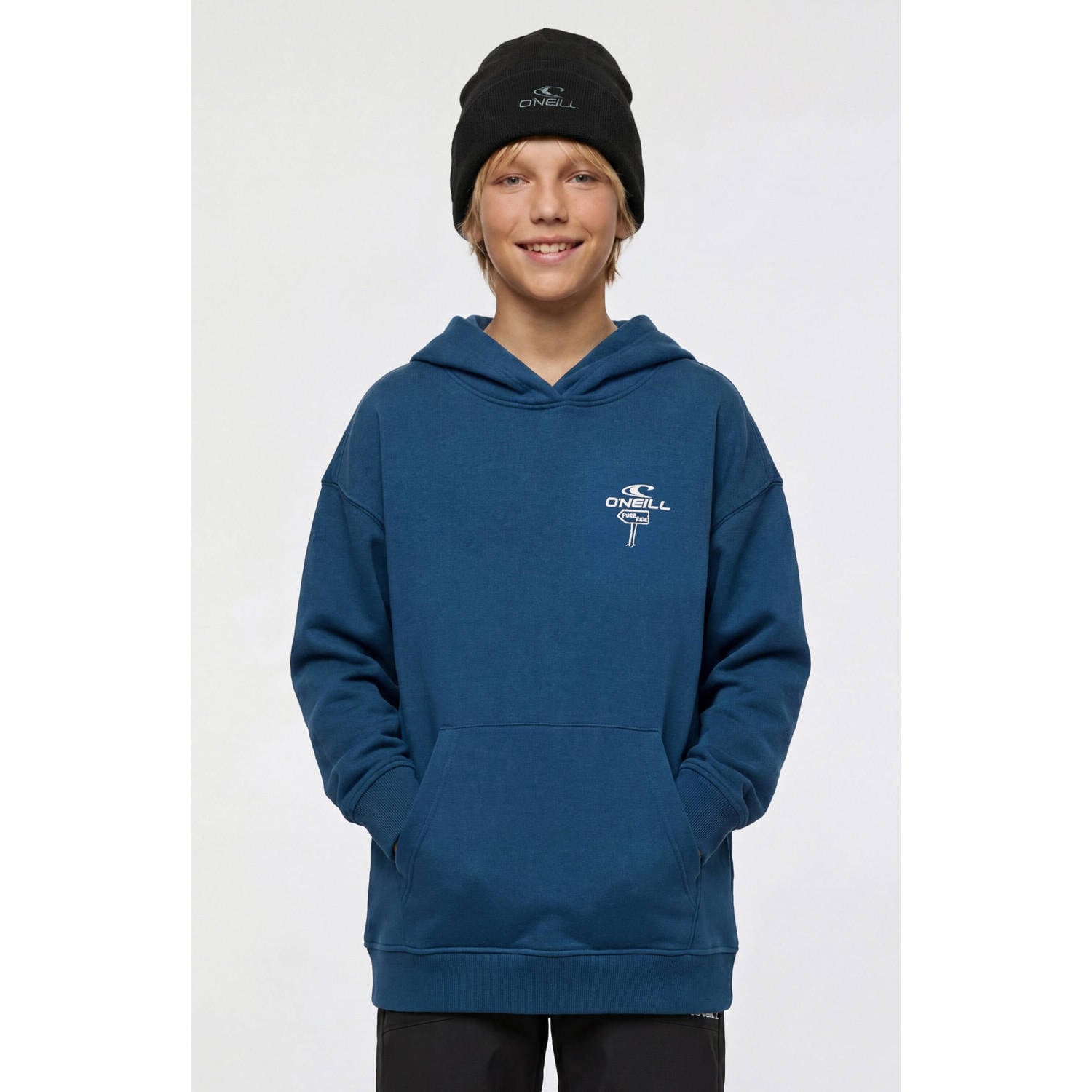 O'Neill hoodie met backprint blauw