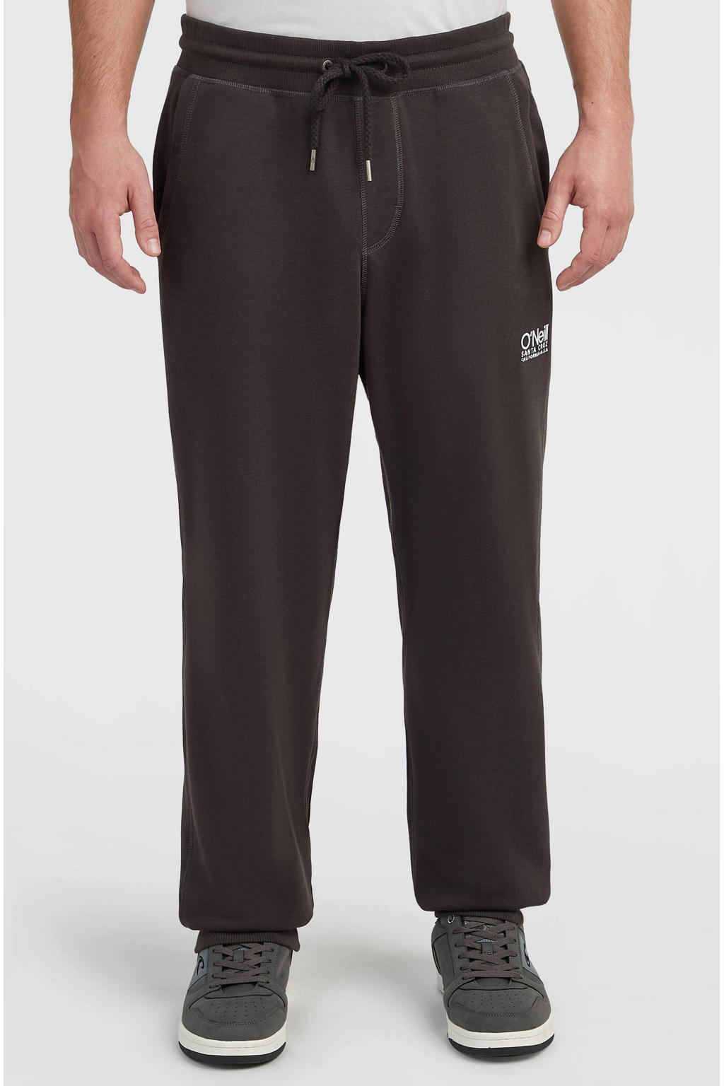 Zwarte heren O'Neill joggingbroek van katoen met regular waist en grafische print