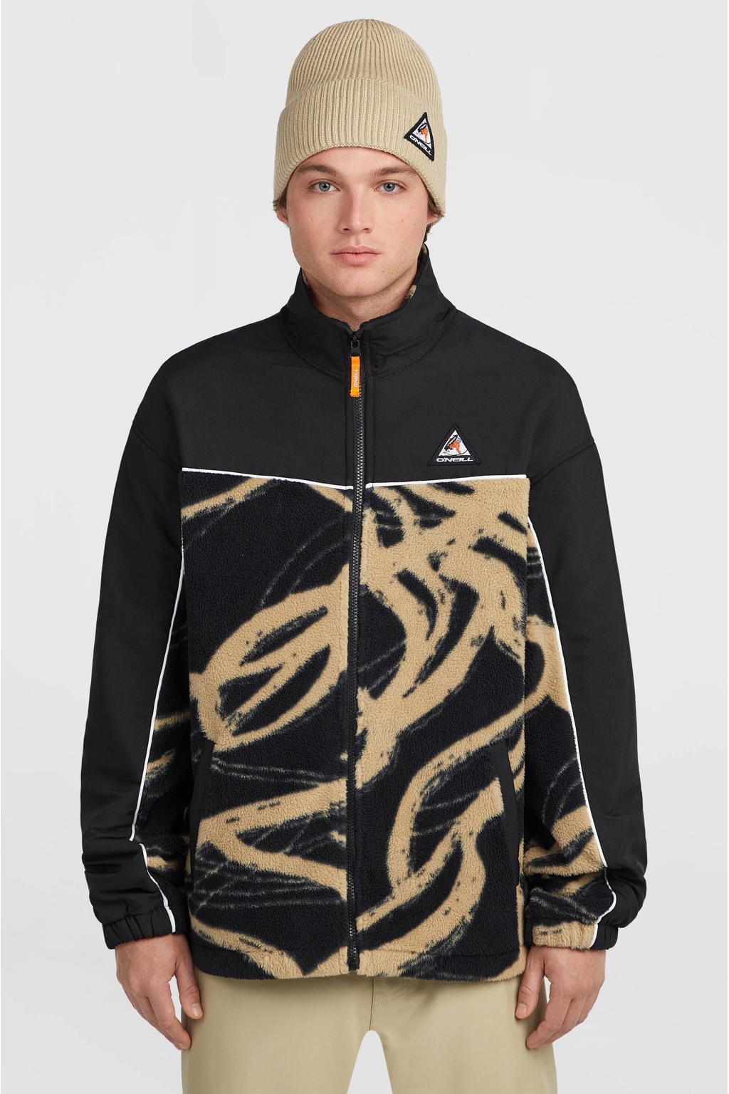 O'Neill fleecevest met print - beige