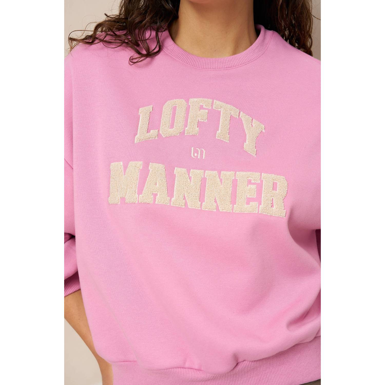 Lofty Manner trui met print roze