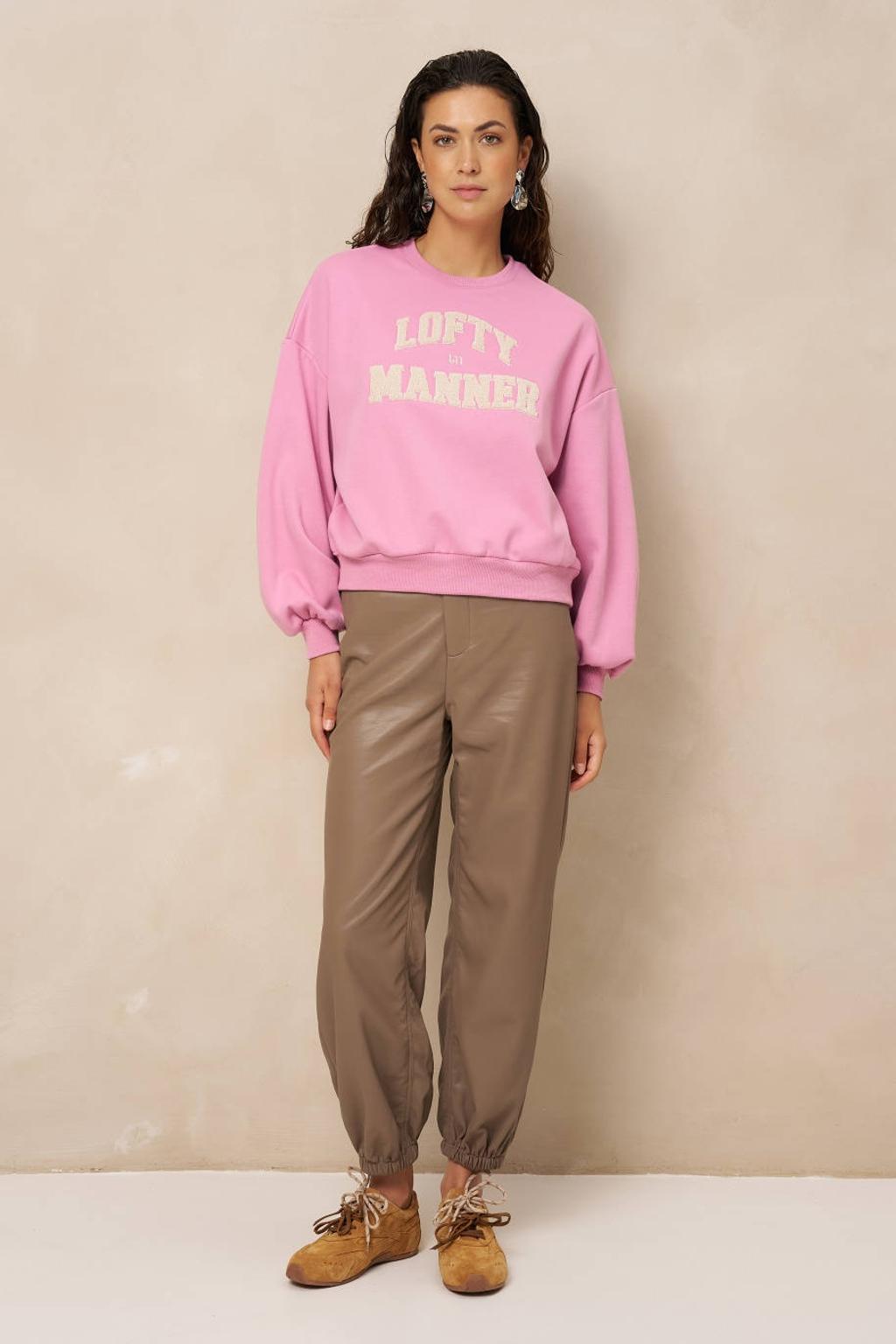 Lofty Manner trui met print - roze