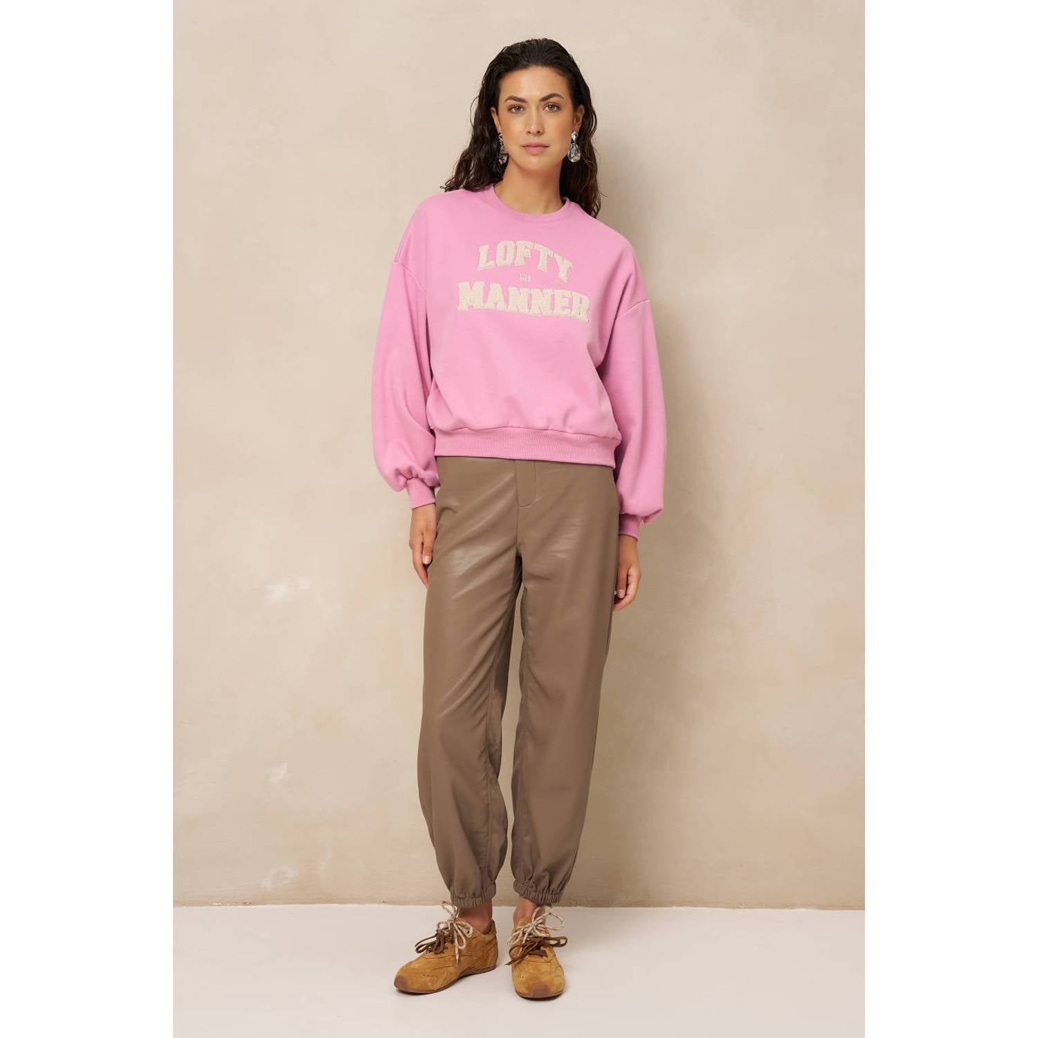 Lofty Manner trui met print roze