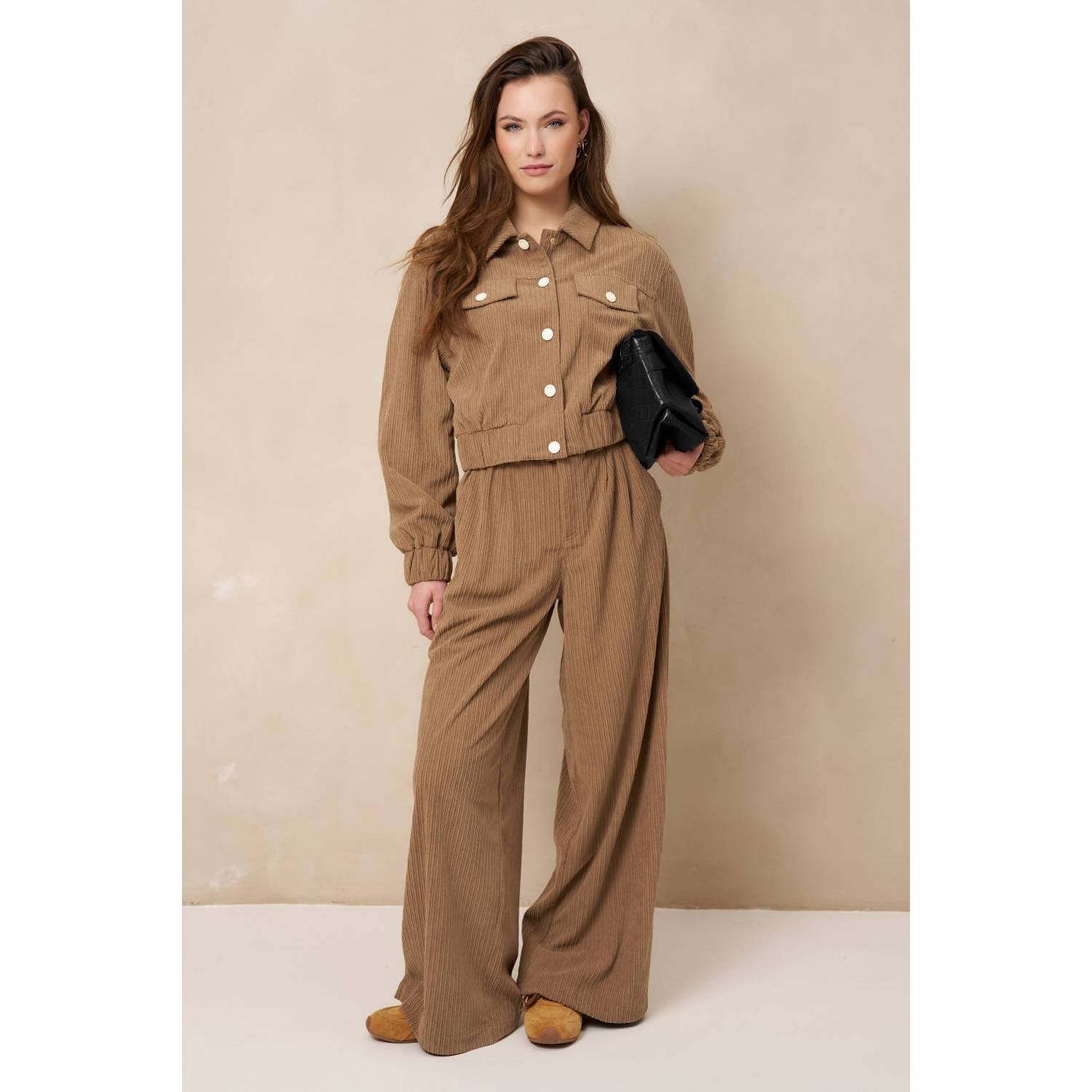 Lofty Manner corduroy jas lichtbruin