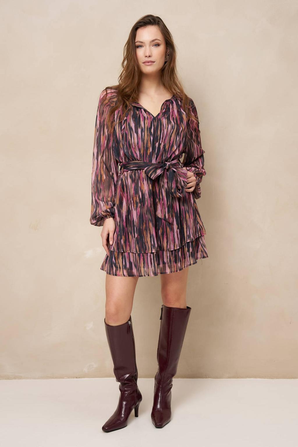 Lofty Manner korte jurk met glitters en print - meerkleurig