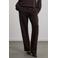 Pink Noir straight leg casual broek - donkerbruin