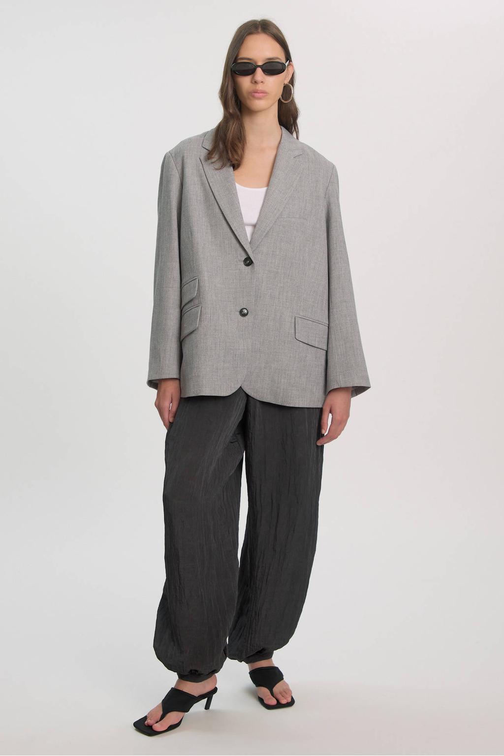 EDITED oversized blazer met cut-out - grijs