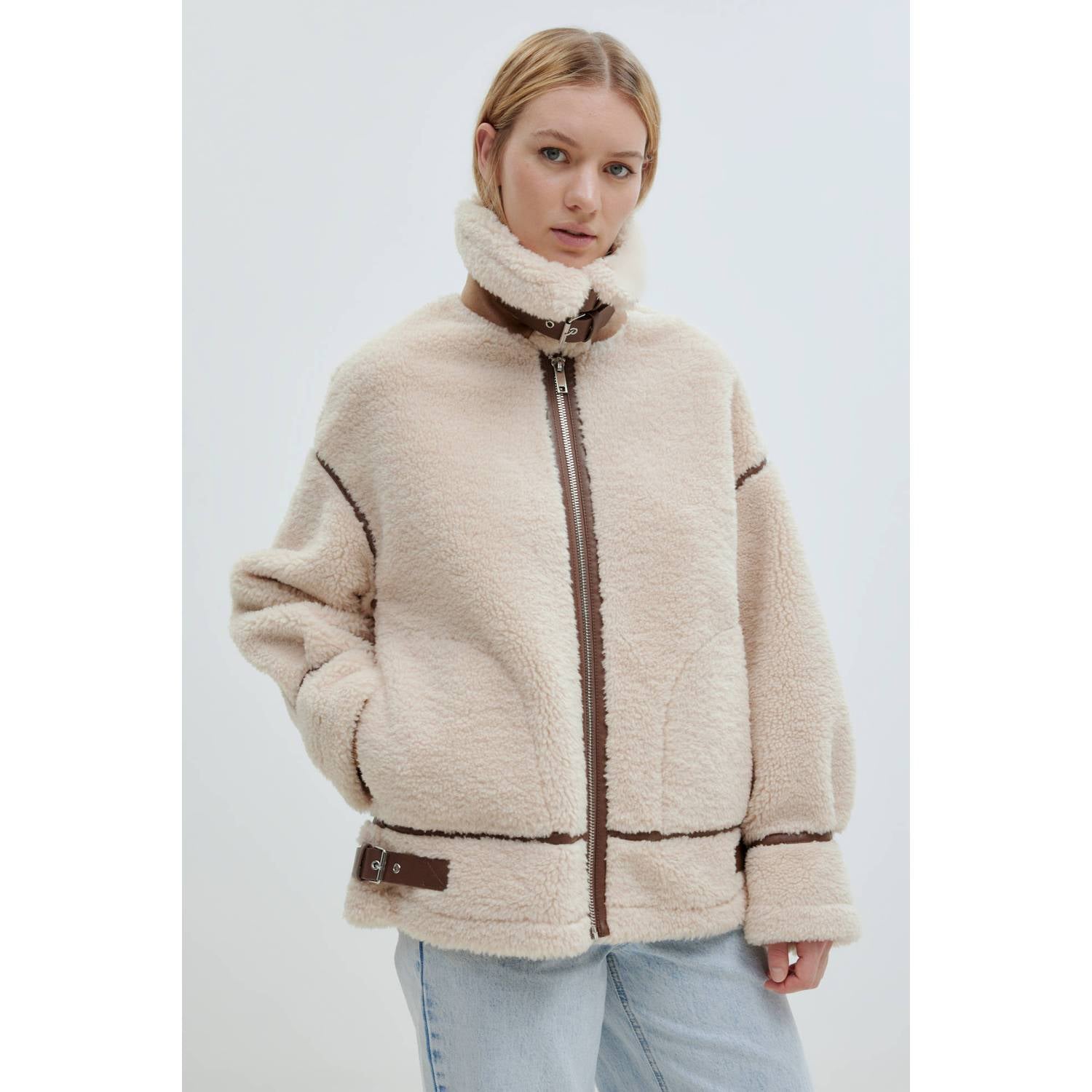 EDITED Dames Jassen Ariana Jacket Gebroken Wit