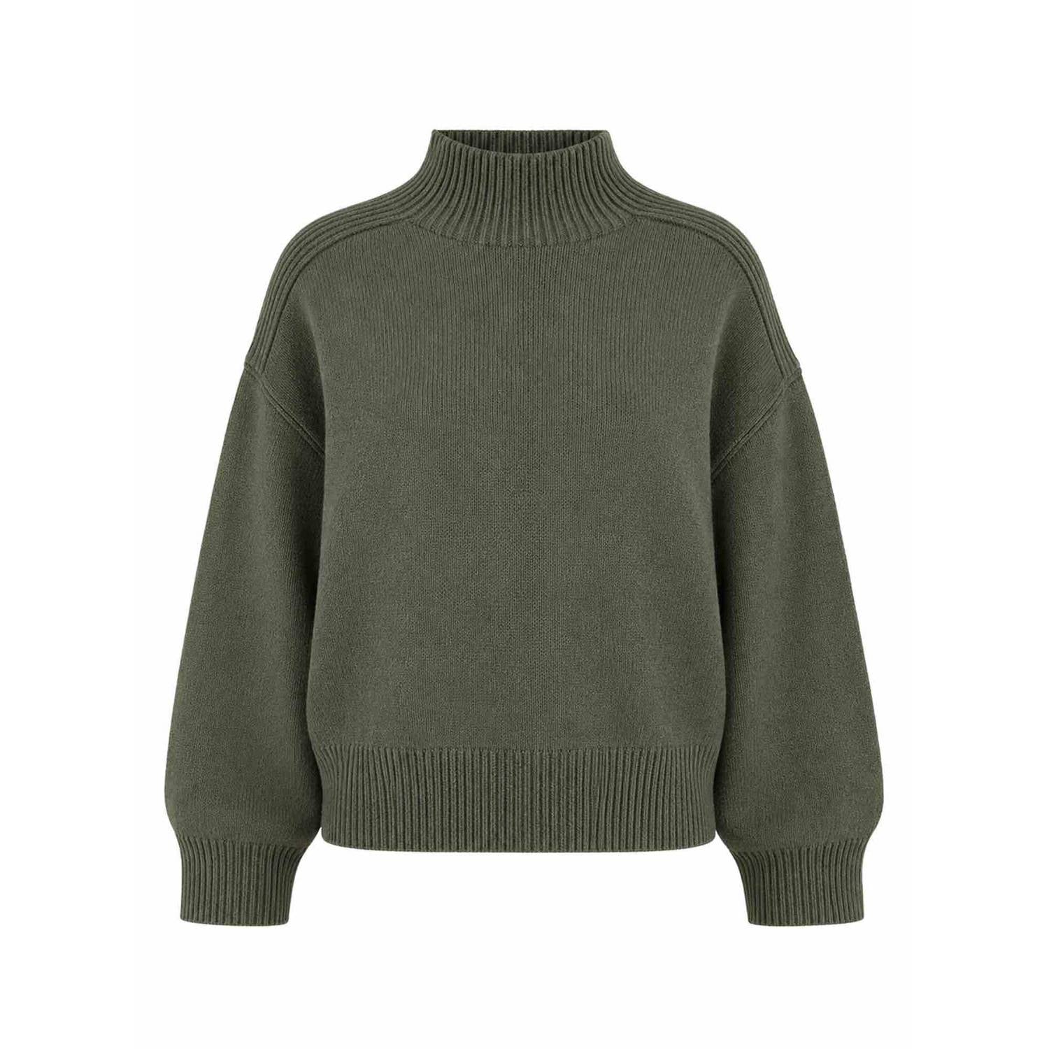 EDITED gebreide trui groen