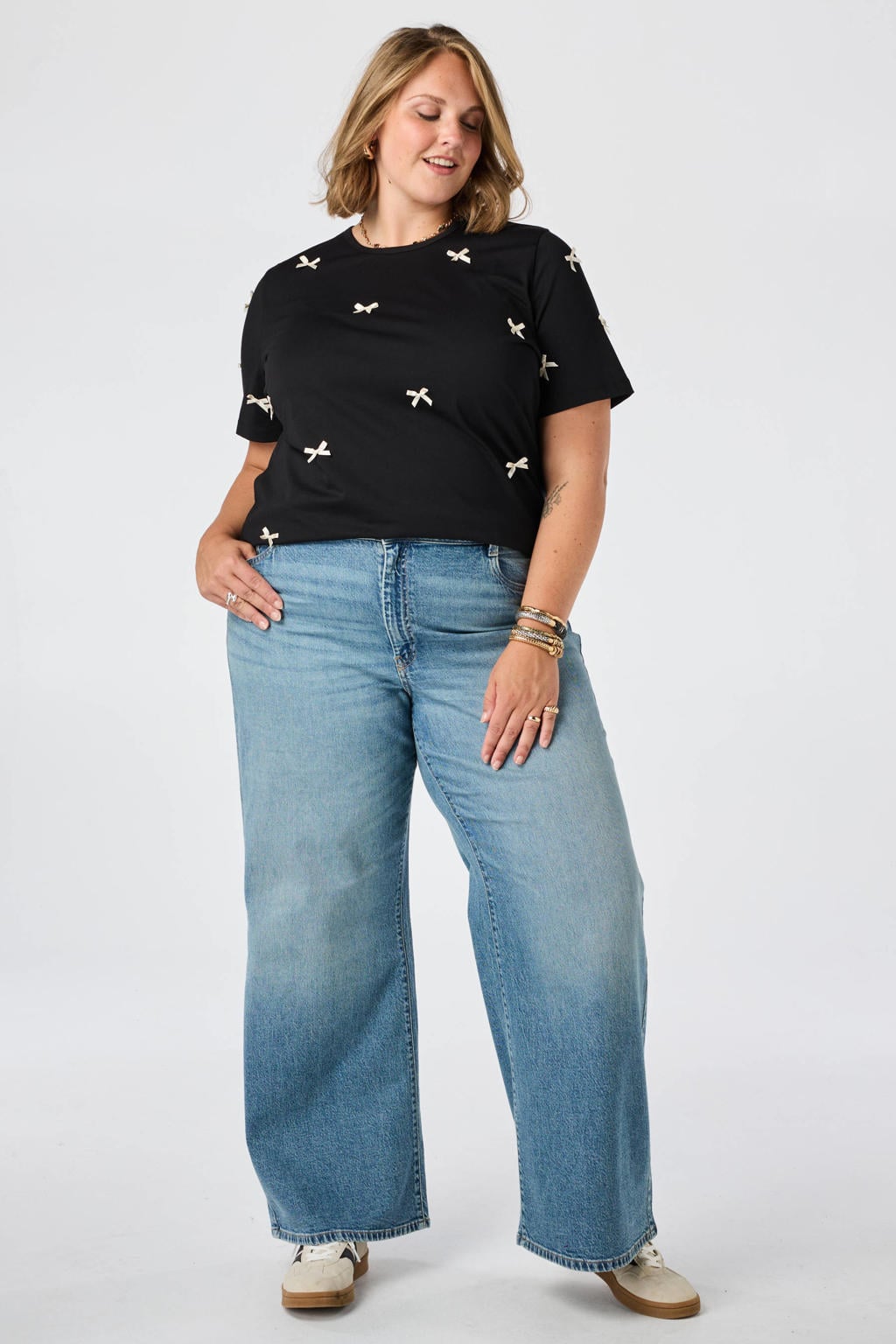 MS Mode T-shirt Plus Size - zwart