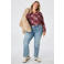 MS Mode geruite blouse Plus Size - rood