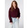 MS Mode jacquard blouse Plus Size - donkerrood