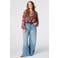 MS Mode blouse Plus Size met paisley - bruin