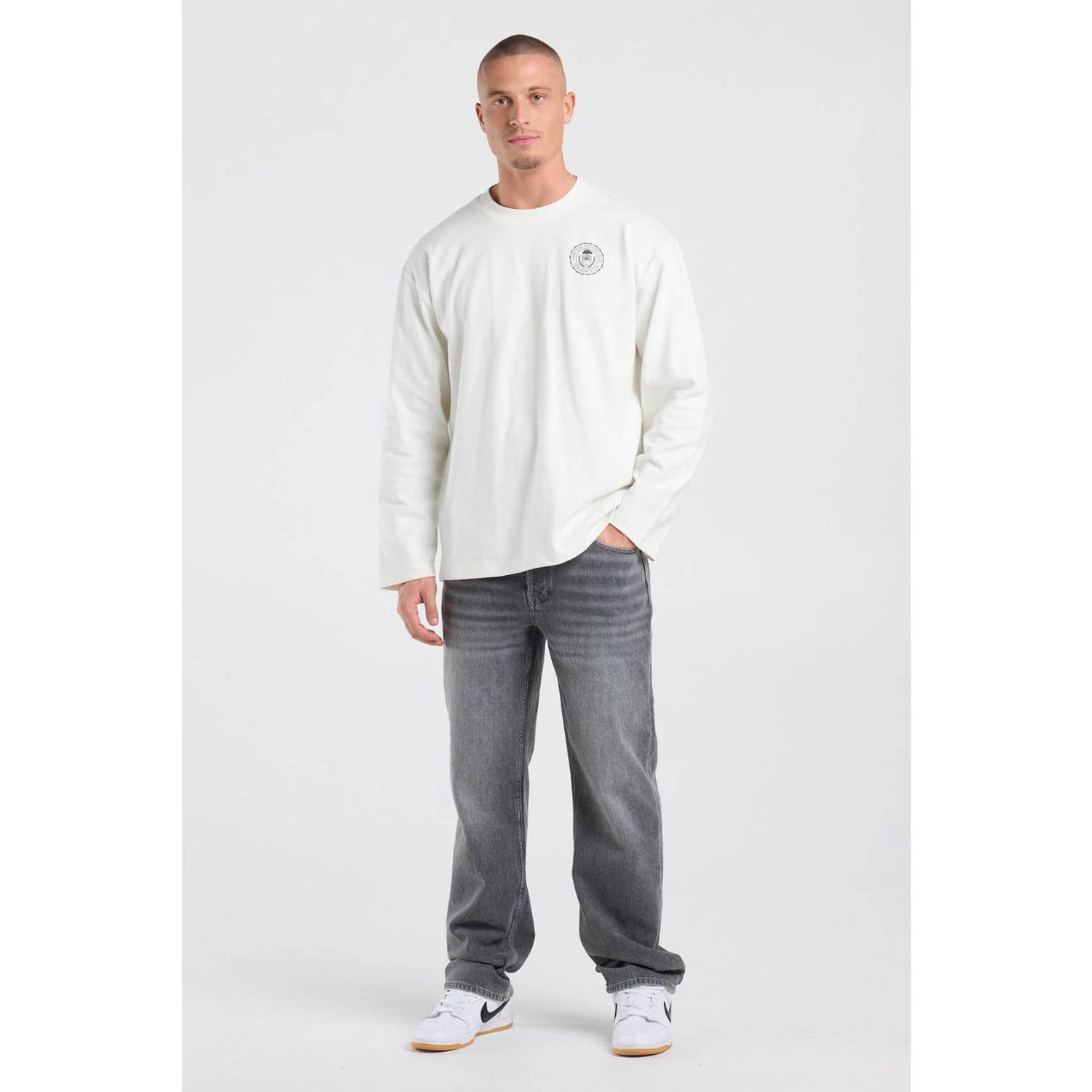 America Today Dexter straight leg jeans grijs