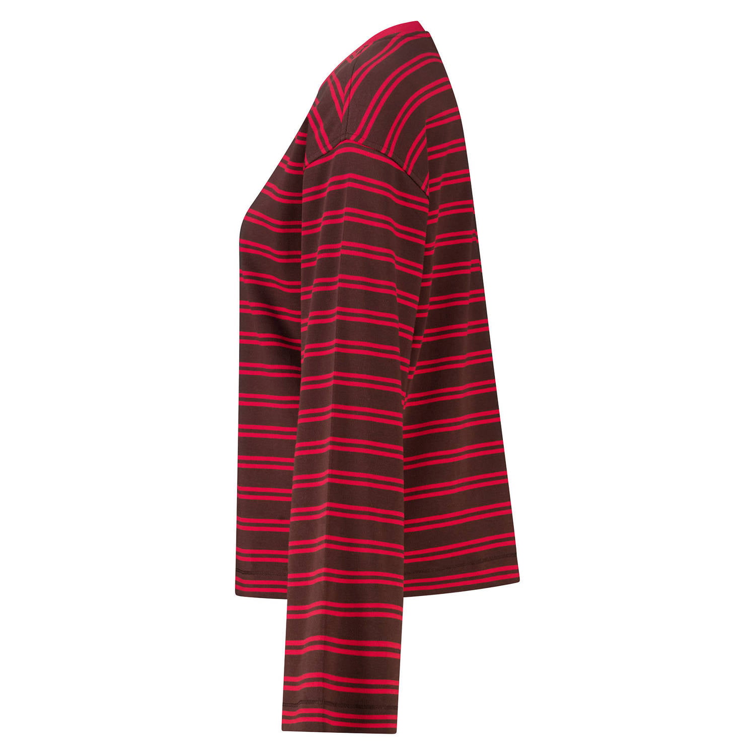 America Today gestreepte longsleeve bruin rood