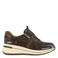 Medicus leren sneakers met sleehak - bruin