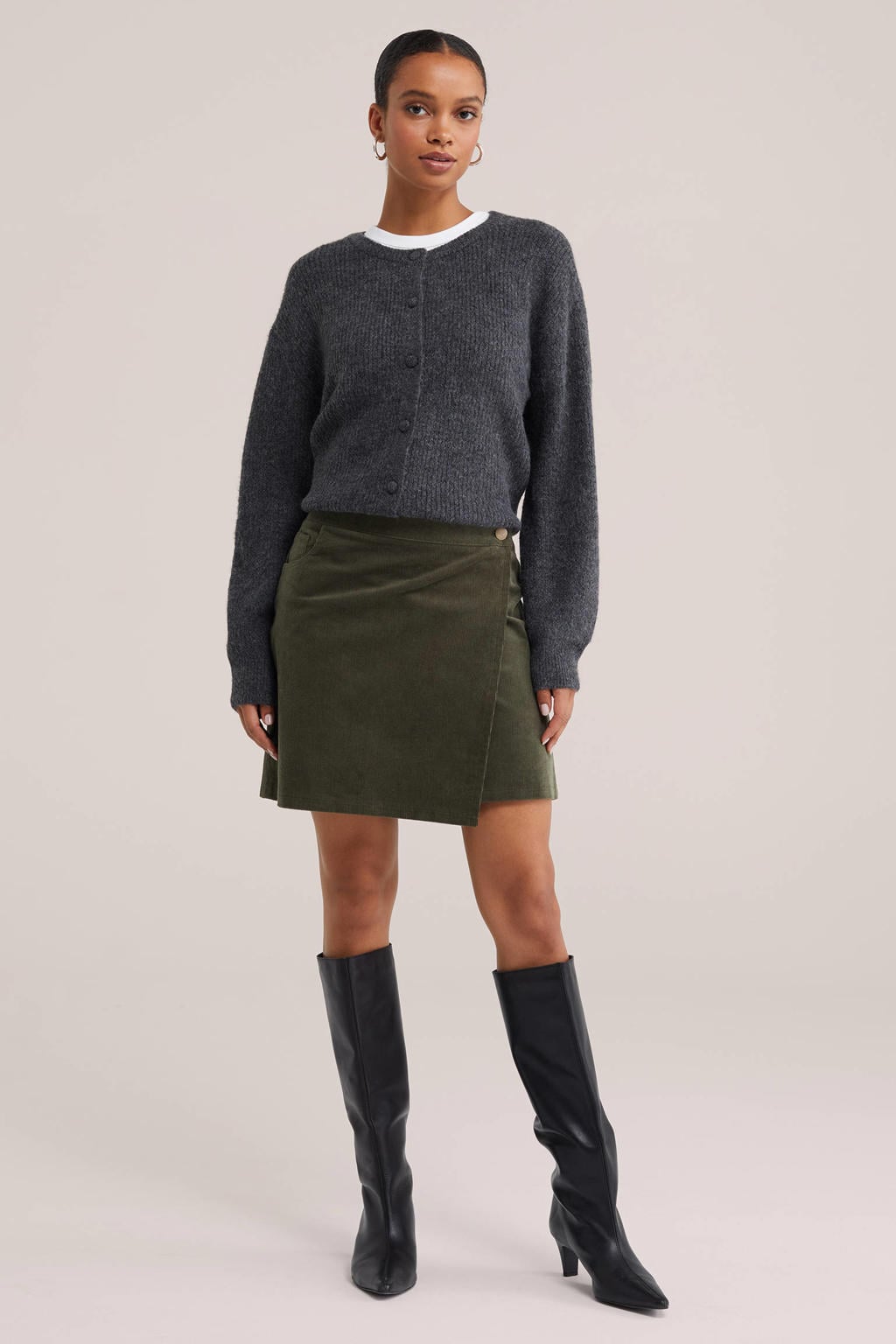 WE Fashion corduroy korte rok - groen