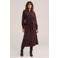WE Fashion corduroy midi blousejurk met ceintuur - donkerrood