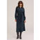 WE Fashion corduroy midi blousejurk met ceintuur - blauw