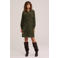 WE Fashion corduroy blousejurk met ceintuur - kaki