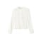 MANGO TEEN longsleeve met smockwerk - wit