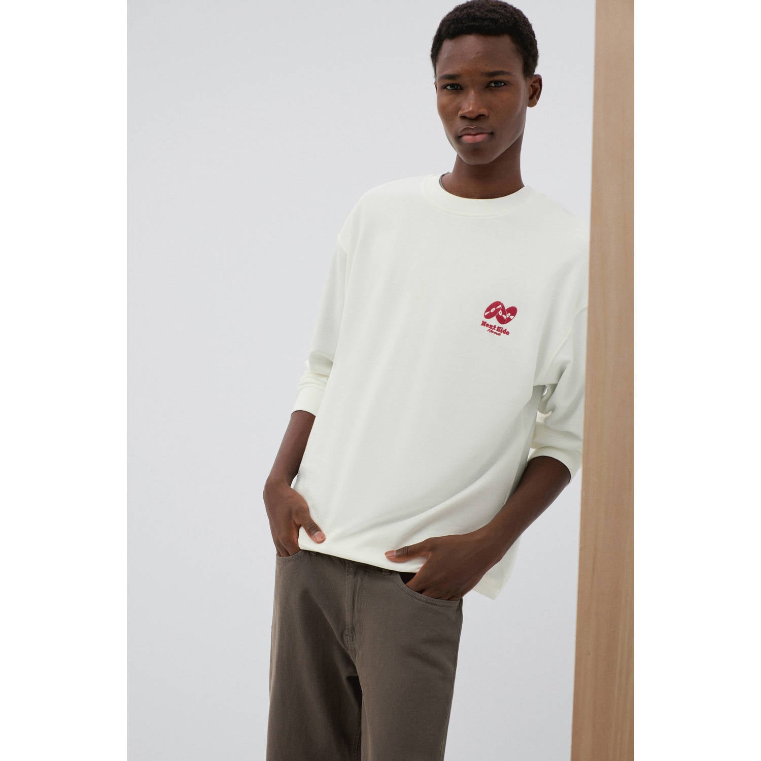 MANGO TEEN katoenen sweater wit