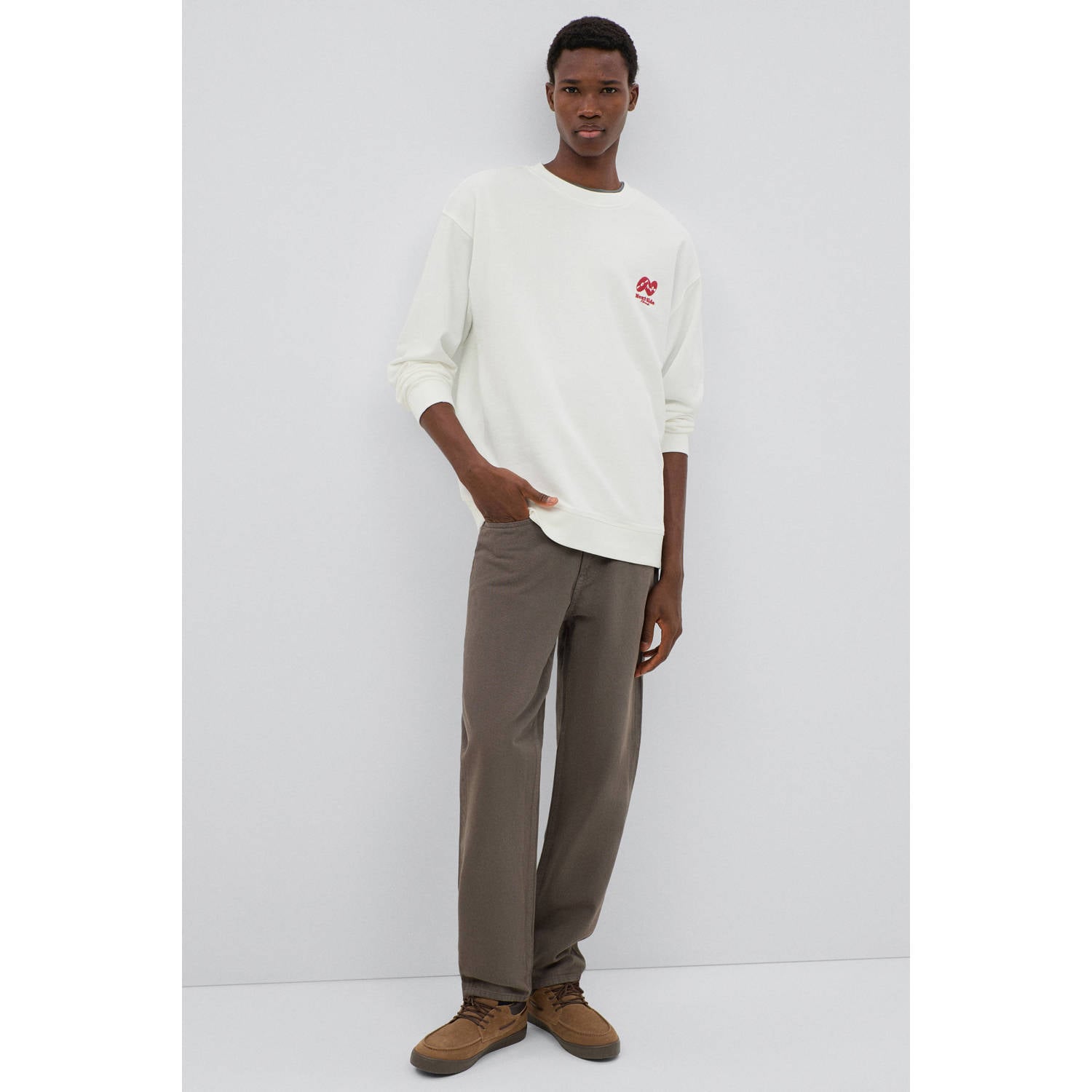 MANGO TEEN katoenen sweater wit