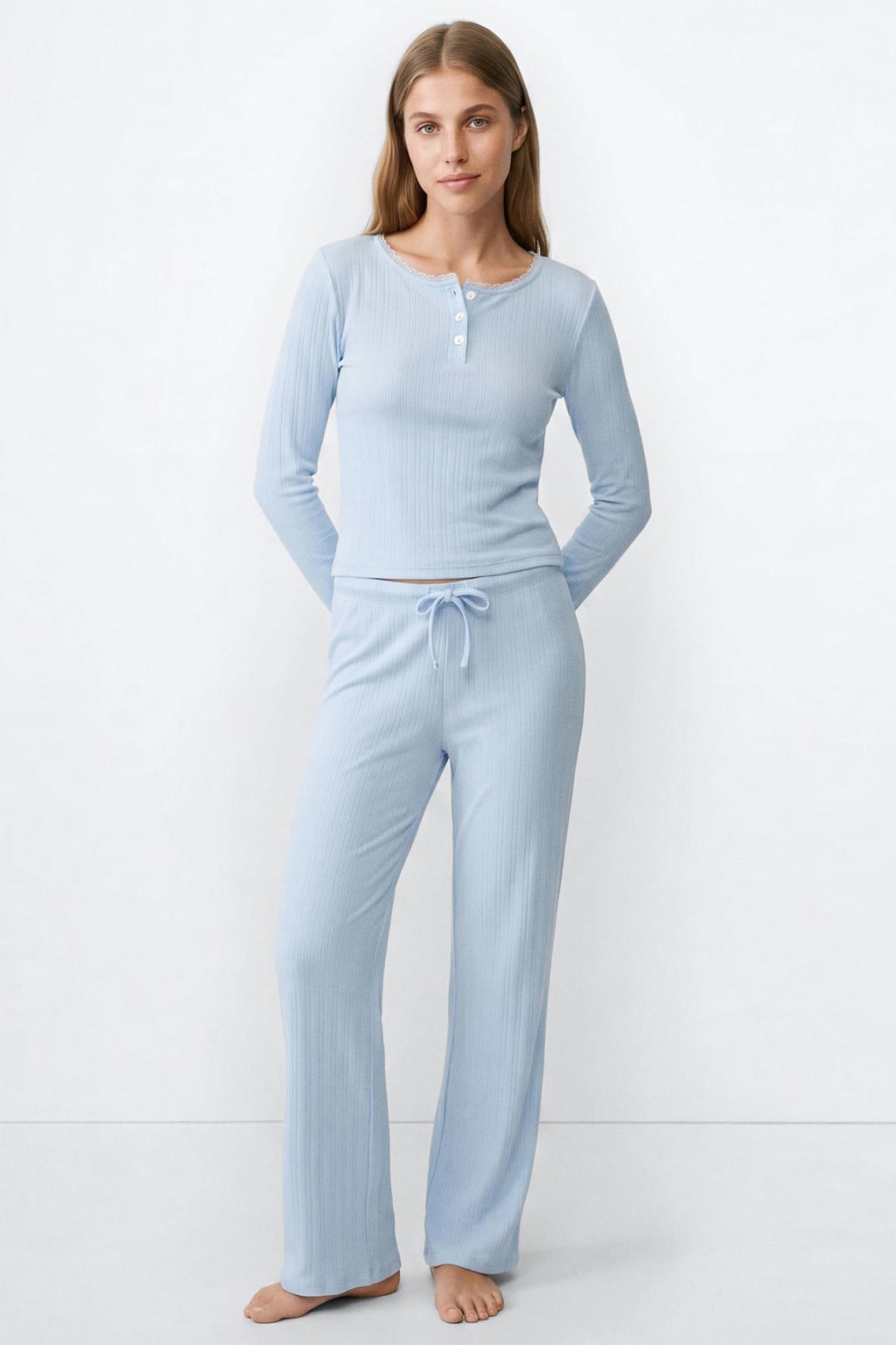 MANGO TEEN pyjama - lichtblauw