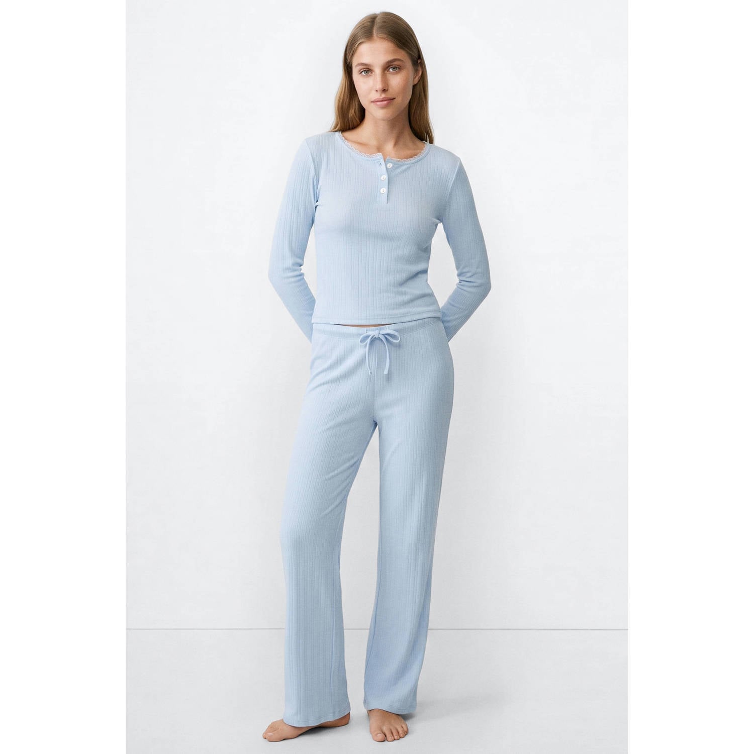 MANGO TEEN pyjama lichtblauw