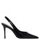 Mango lakleren slingback pumps met naaldhak - zwart
