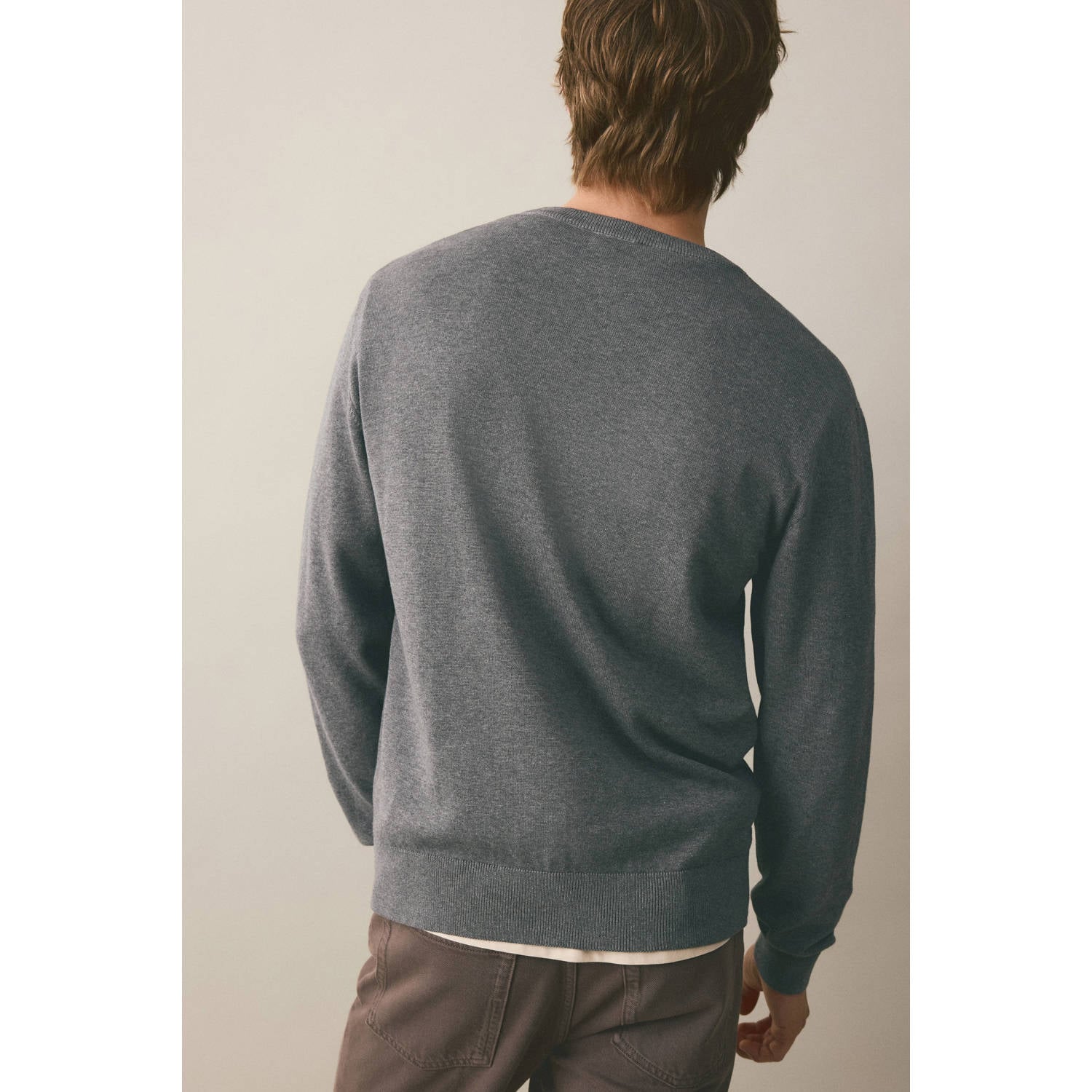 MANGO TEEN katoenen trui grijs