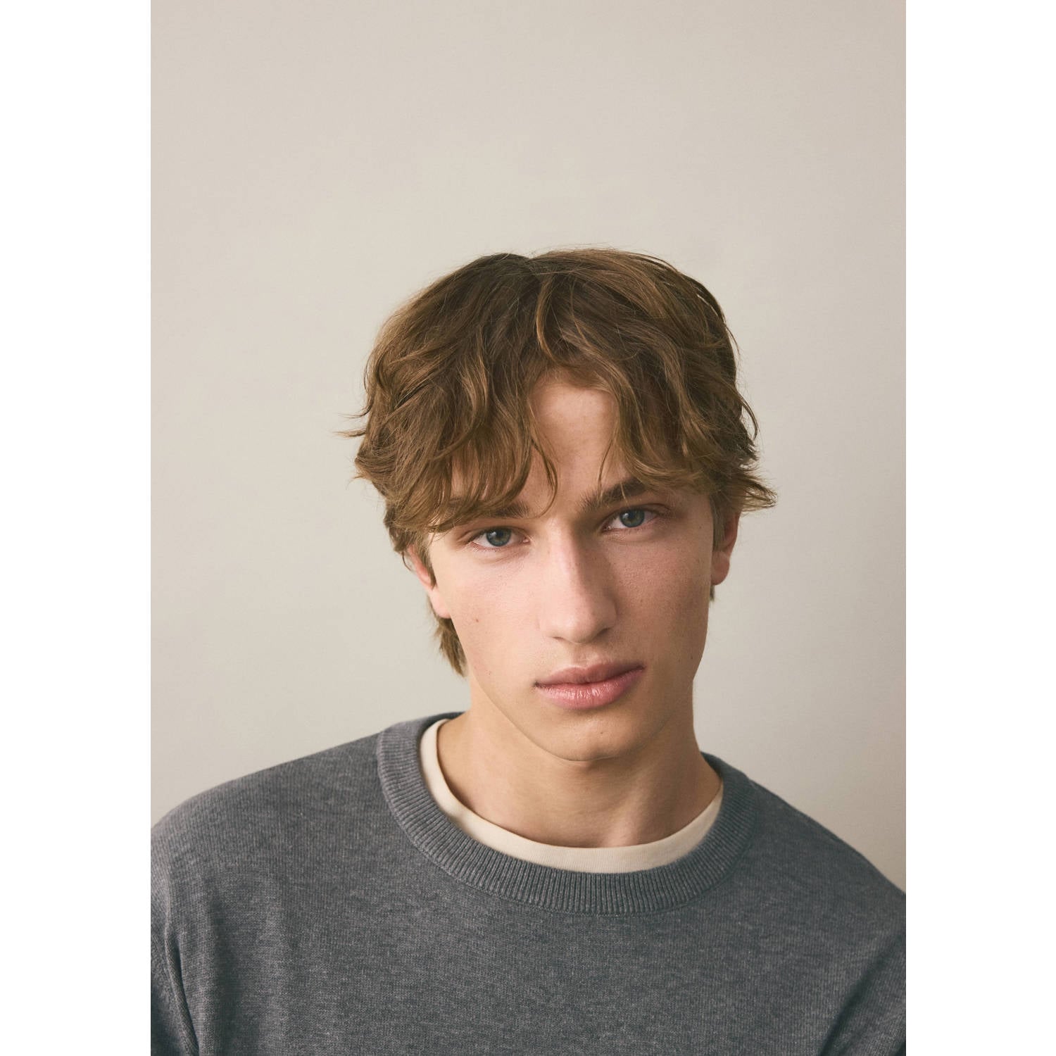 MANGO TEEN katoenen trui grijs