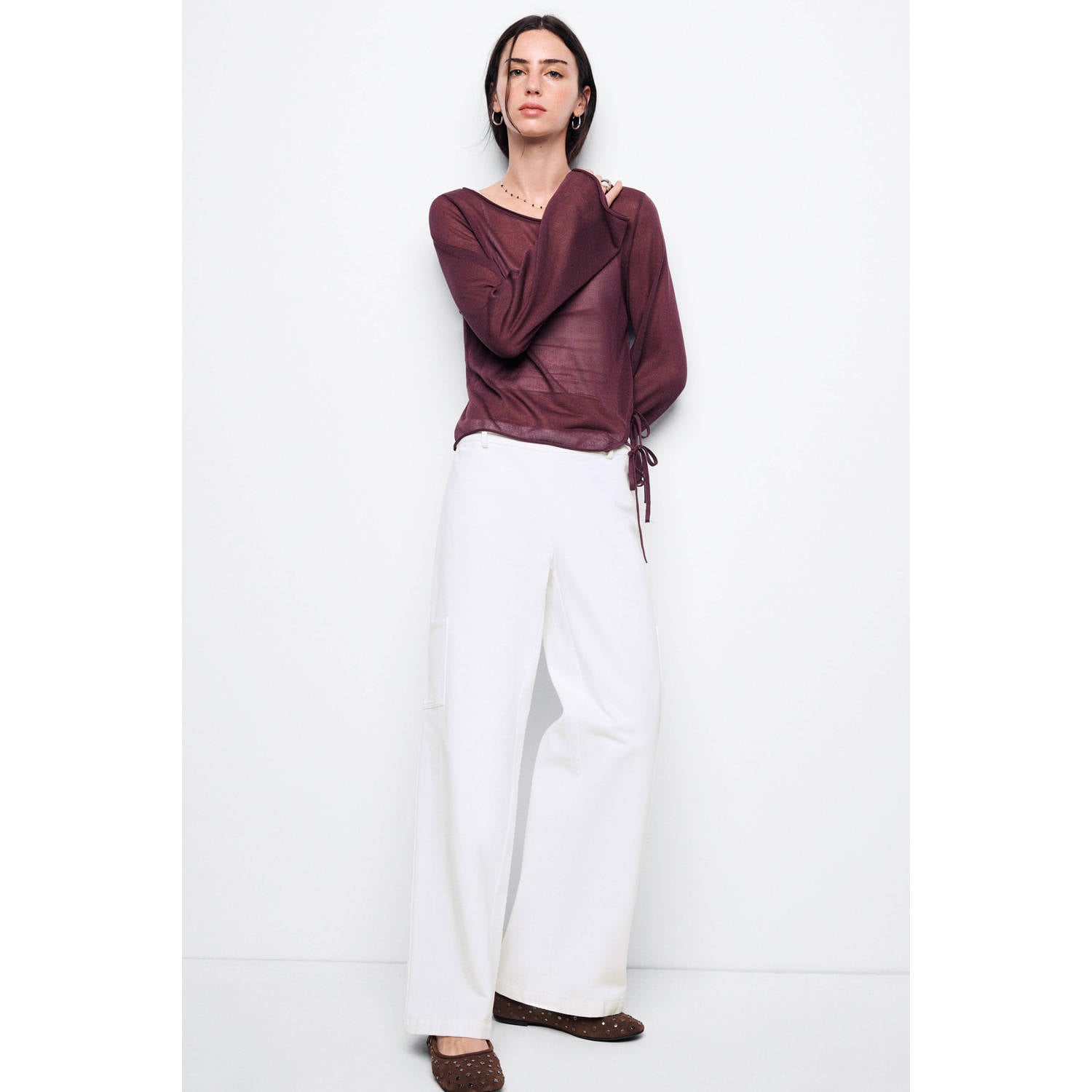 MANGO TEEN cargobroek wit