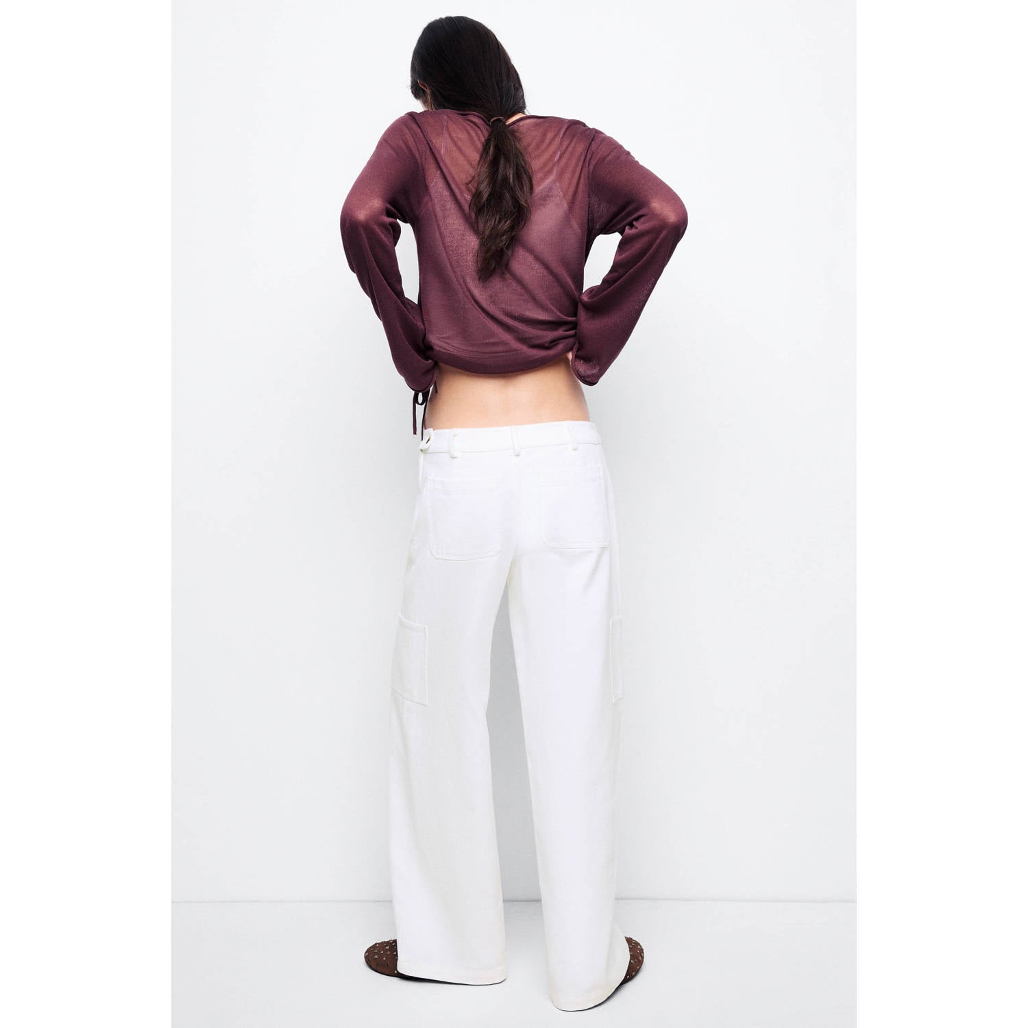MANGO TEEN cargobroek wit