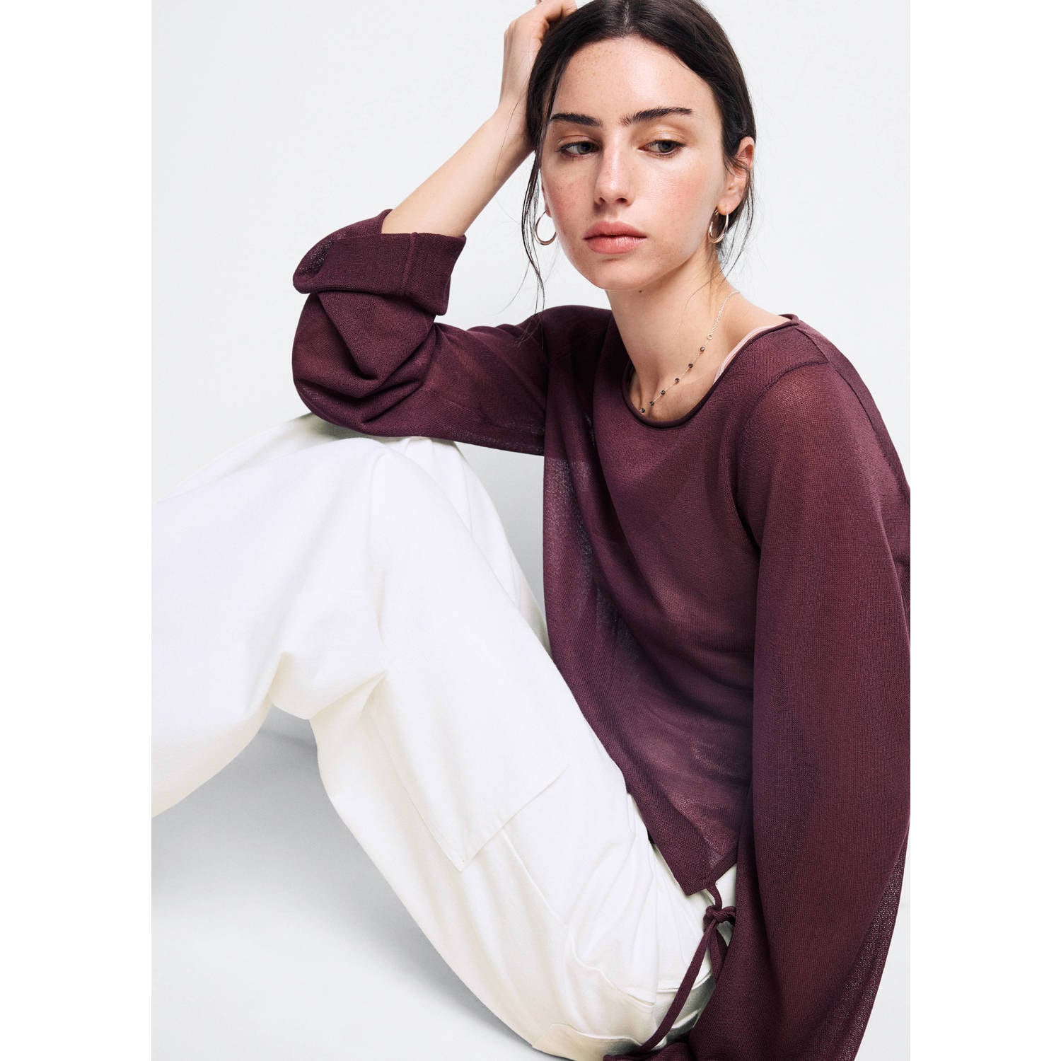MANGO TEEN cargobroek wit