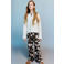 Mango Kids wide leg jeans met koeienprint