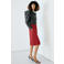 Mango straight leg bermuda short - rood